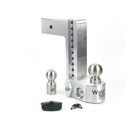 Weigh Safe 10in Drop Hitch w/Built-in Scale & 3in Shank (10K/21K GTWR) - Aluminum