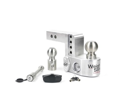 Weigh Safe 4in Drop Hitch w/Built-in Scale & 2in Shank (10K/12.5K GTWR) w/WS05 - Aluminum