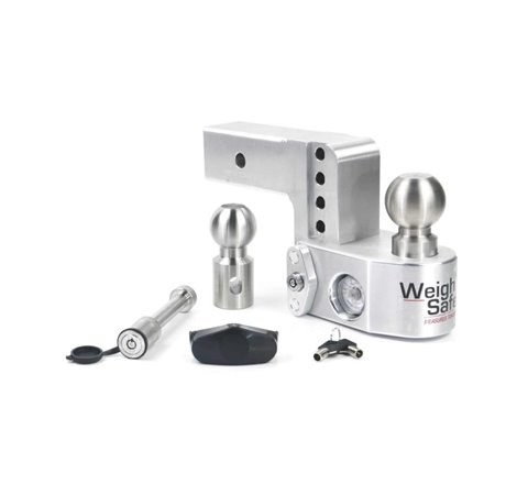 Weigh Safe 4in Drop Hitch w/Built-in Scale & 2.5in Shank (10K/18.5K GTWR) w/WS05 - Aluminum