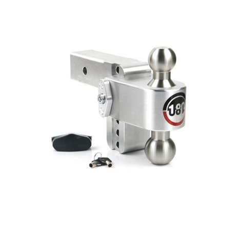 Weigh Safe 180 Hitch 4in Drop Hitch & 2.5in Shank (10K/18.5K GTWR) - Aluminum