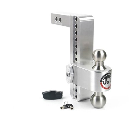 Weigh Safe 180 Hitch 10in Drop Hitch & 2in Shank (10K/12.5K GTWR) - Aluminum