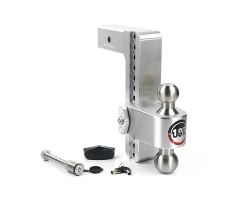 Weigh Safe 180 Hitch 10in Drop Hitch & 2.5in Shank (10K/18.5K GTWR) w/WS05 - Aluminum