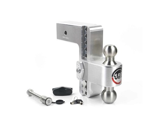 Weigh Safe 180 Hitch 8in Drop Hitch & 3in Shank (10K/21K GTWR) w/WS05 - Aluminum