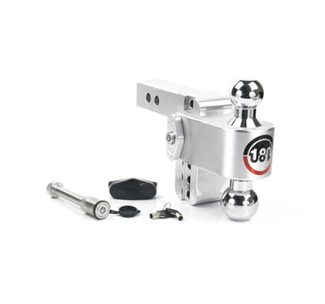 Weigh Safe 180 Hitch 4in Drop Hitch & 2in Shank (10K/12.5K GTWR) w/WS05 - Aluminum