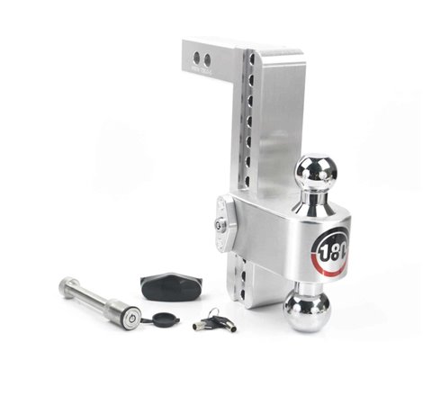 Weigh Safe 180 Hitch 10in Drop Hitch & 2in Shank (10K/12.5K GTWR) w/WS05 - Aluminum