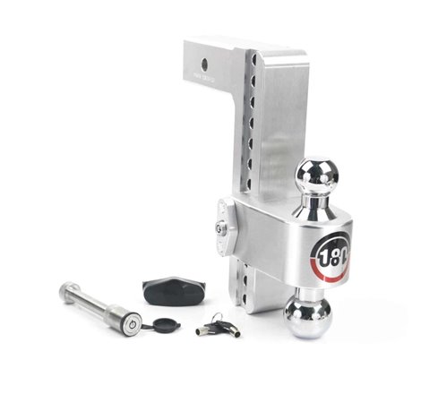 Weigh Safe 180 Hitch 10in Drop Hitch & 2.5in Shank (10K/18.5K GTWR) w/WS05 - Aluminum