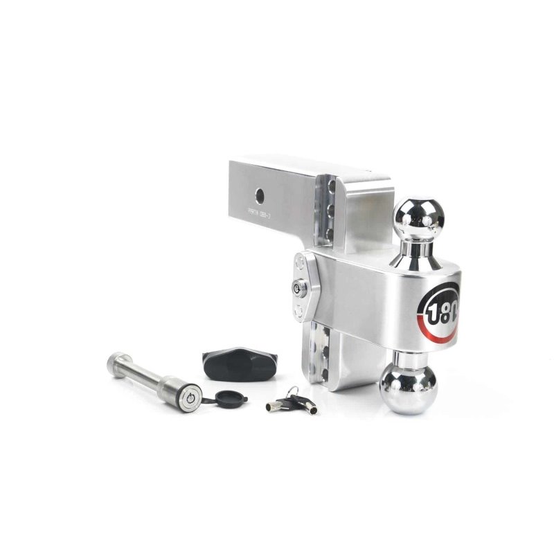 Weigh Safe 180 Hitch 6in Drop Hitch & 3in Shank (10K/21K GTWR) w/WS05 - Aluminum