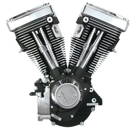 S&S Cycle 84-99 BT V80 Long Block Engine - Wrinkle Black