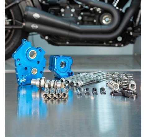 S&S Cycle 2017+ Water Cooled M8 Models Chain Drive 540C Cam Chest Kit w/ Chrome Pushrod Tubes