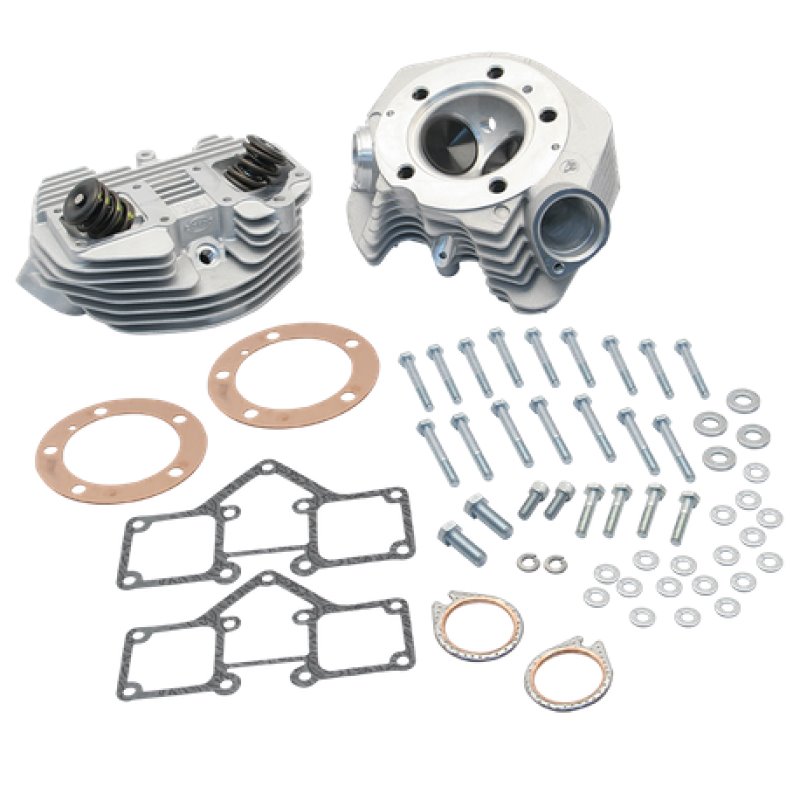 S&S Cycle 66-78 BT Super Stock 3-5/8in Bore O-Ring Style Dual Plug Cylinder Head Kit - Natural