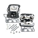 S&S Cycle 2006 Dyna 91cc .032in Manifold Surface Cylinder Heads - Wrinkle Black