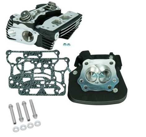S&S Cycle 2006 Dyna Super Stock 91cc Cylinder Heads - Wrinkle Black