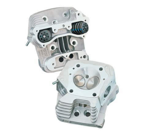 S&S Cycle 84-99 BT 83cc Cylinder Head Kit For S&S 4in Bore - Natural Aluminum Finish