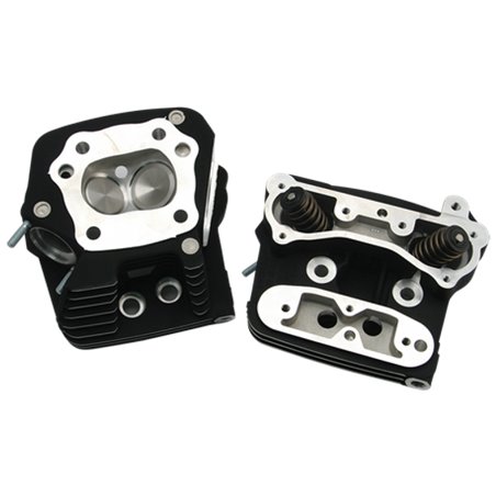 S&S Cycle 84-99 Performance Replacement Low Compression 76cc Cylinder Heads - Wrinkle Black