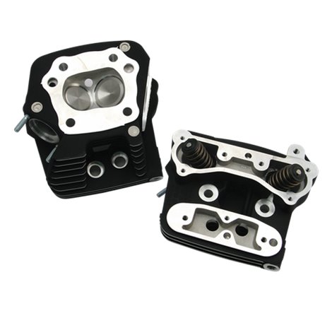 S&S Cycle 84-99 BT Performance Replacement Low Compression 82cc Cylinder Heads - Wrinkle Black