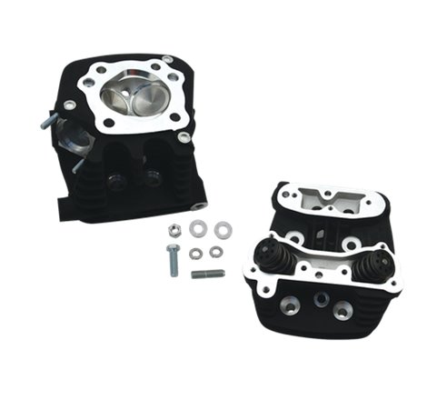 S&S Cycle 91-03 XL Super Stock Cylinder Head Kit For 3-1/2in and 3-5/8in Bore - Wrinkle Black