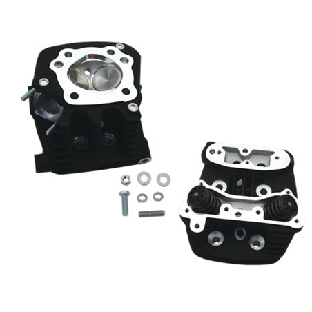 S&S Cycle 91-03 XL Super Stock Cylinder Head Kit For 3-1/2in and 3-5/8in Bore - Wrinkle Black