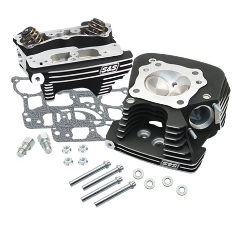 S&S Cycle 08-16 Touring Super Stock 79cc Cylinder Head Kit - Wrinkle Black