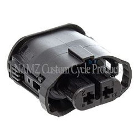 NAMZ V-Twin VROD Models OEM Headlight Connector w/Wire Seals & Terminals - Black (HD 72449-01)