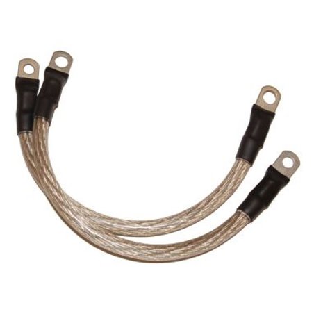 NAMZ Battery Cables 6in. Clear (1/4in. & 5/16in. Lugs) - Pair