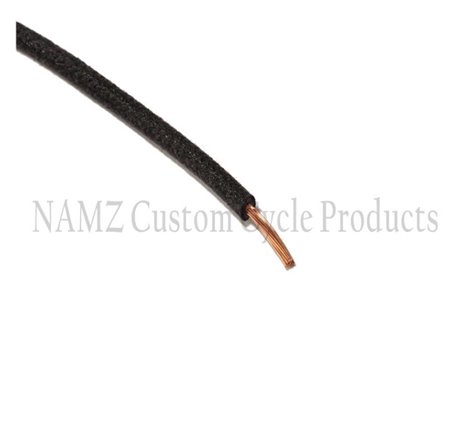 NAMZ OEM Color Cloth-Braided Wire 25ft. Pack 16g - Black