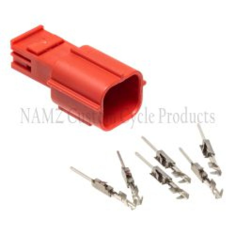 NAMZ 21-23 HD Mating 6-Position Male Red Connector & Terminal Kit for OBD-II