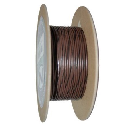 NAMZ OEM Color Primary Wire 100ft. Spool 18g - Brow/Black Stripe