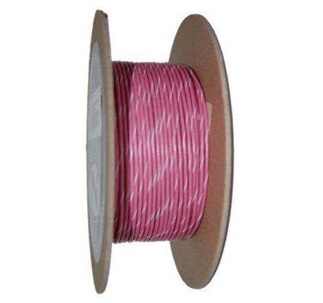 NAMZ OEM Color Primary Wire 100ft. Spool 18g - Pink/White Stripe