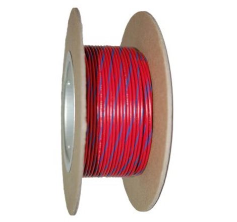 NAMZ OEM Color Primary Wire 100ft. Spool 18g - Red/Blue Stripe