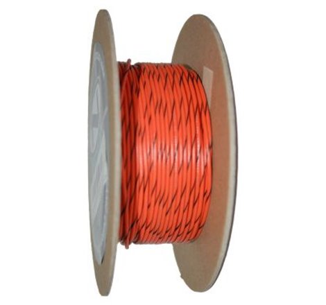 NAMZ OEM Color Primary Wire 100ft. Spool 18g - Orange/Black Stripe