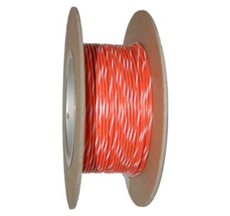 NAMZ OEM Color Primary Wire 100ft. Spool 18g - Orange/White Stripe