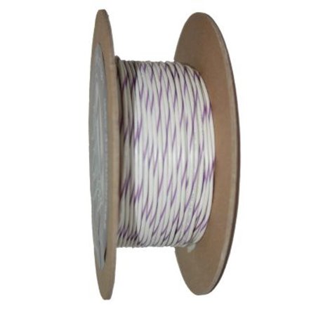 NAMZ OEM Color Primary Wire 100ft. Spool 18g - White/Violet Stripe
