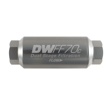 DeatschWerks 10AN Female 10 Micron 70mm Compact In-Line Fuel Filter Kit