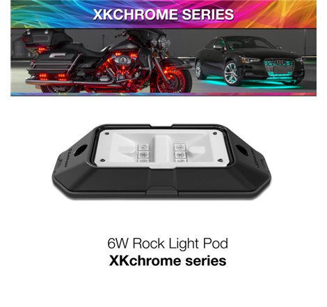 XK Glow XKchrome Low Profile Ultra Bright Rock Light Pod 6W