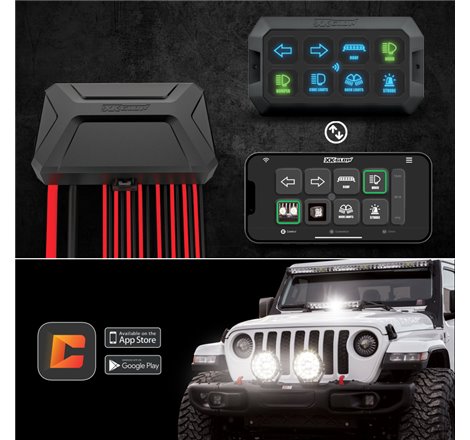 XK Glow XKcommand Bluetooth Switch Panel for Lights 12V Accessory Offroad