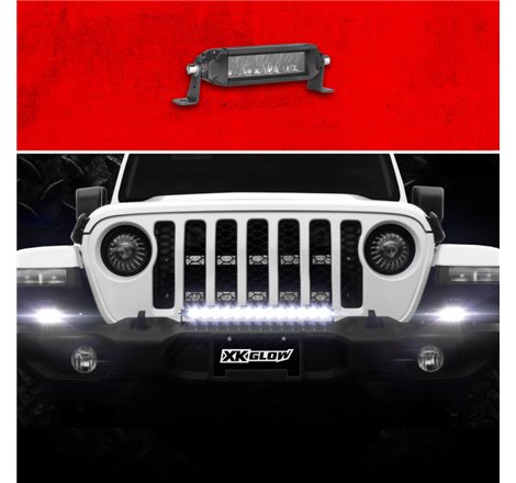 XK Glow Razor Light Bar Auxiliary High Beam Driving No Wire & Switch 6in