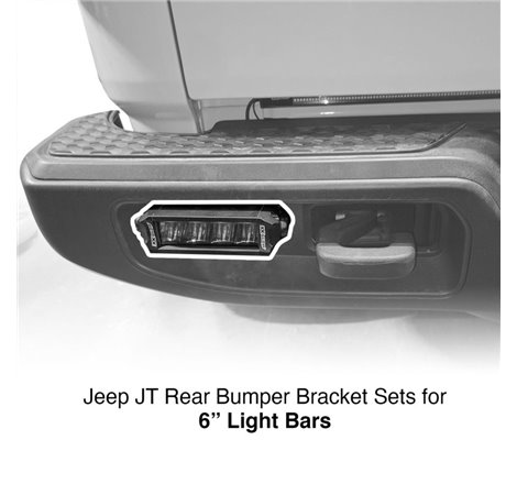 XK Glow Jeep JT Rear Bumper Bar Bracket Kit 6In