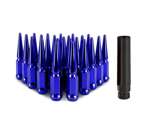 Mishimoto Mishimoto Steel Spiked Lug Nuts M14 x 1.5 24pc Set Blue