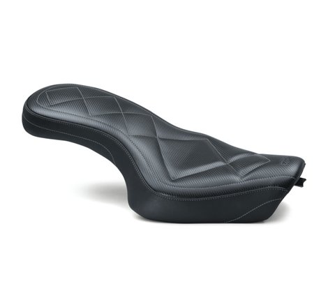 Mustang 04-21 Harley Sportster Super Tripper 1PC Seat Carbon- Black