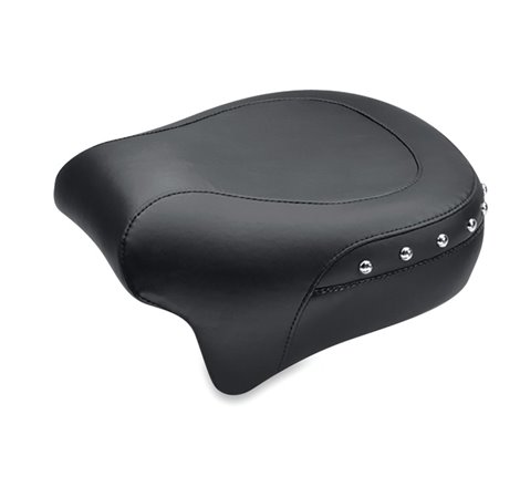 Mustang 08-21 Harley Electra Glide,Rd Glide,Rd King,Str Glide Pass Seat(13.5wide)/Studs - Black