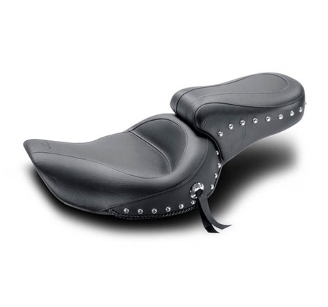 Mustang 91-05 Harley Dyna Standard Touring Solo Seat w/Studs - Black