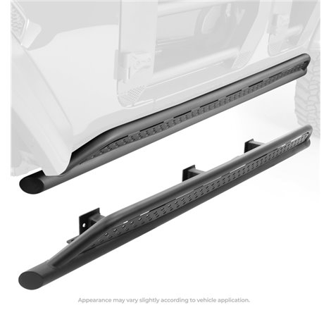 Go Rhino 21-24 Ford Bronco 4WD 4dr (Excl. Bronco Sport) Frame Mount Sliders - Tex. Blk