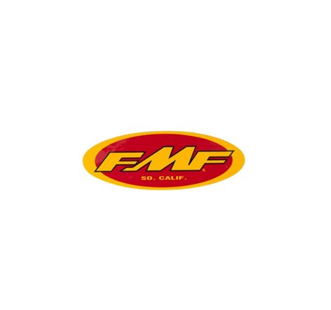 FMF Racing 5In Oval Sticker (Yel/Red) (Individual)