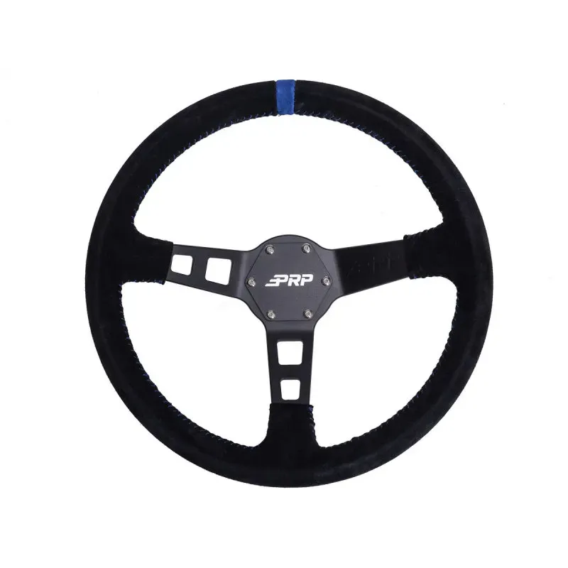 PRP Deep Dish Suede Steering Wheel- Blue PRP Deep Dish Suede Steering Wheel- Blue
