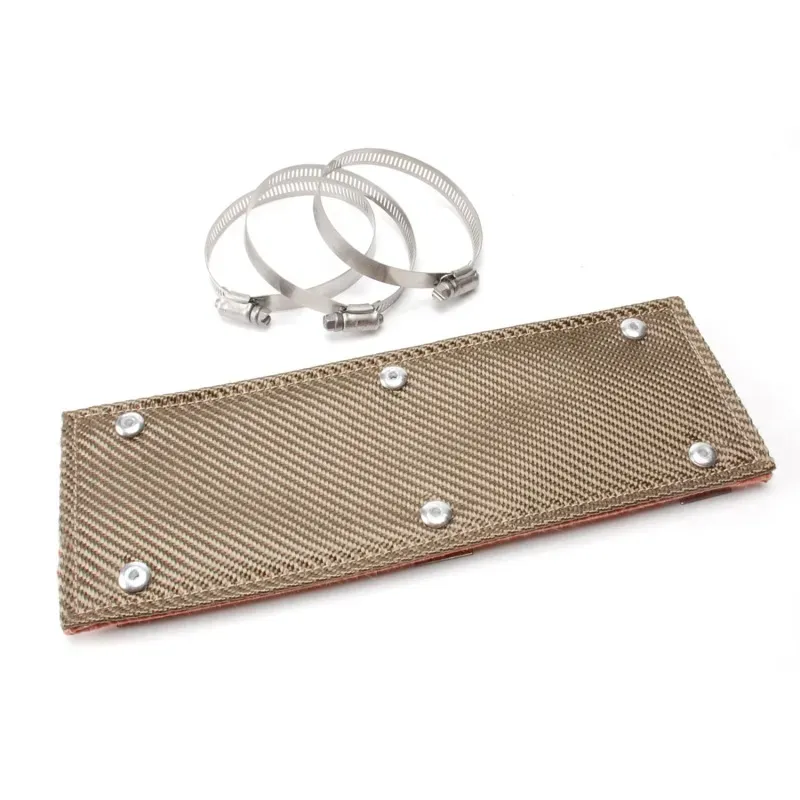 DEI Pipe Shield w/Stainless Steel Clamps - 6in x 12in - Titanium DEI Pipe Shield w/Stainless Steel Clamps - 6in x 12in - Titanium