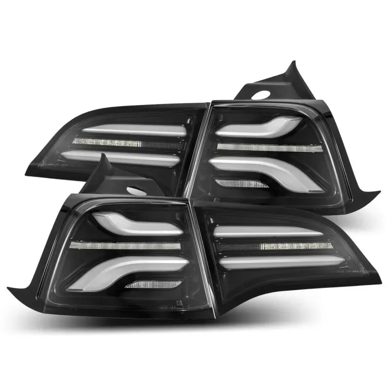 AlphaRex 20-22 Tesla Model Y PRO-Series LED Tail Lights Jet Black w/Seq Sig AlphaRex 20-22 Tesla Model Y PRO-Series LED Tail Lights Jet Black w/Seq Sig