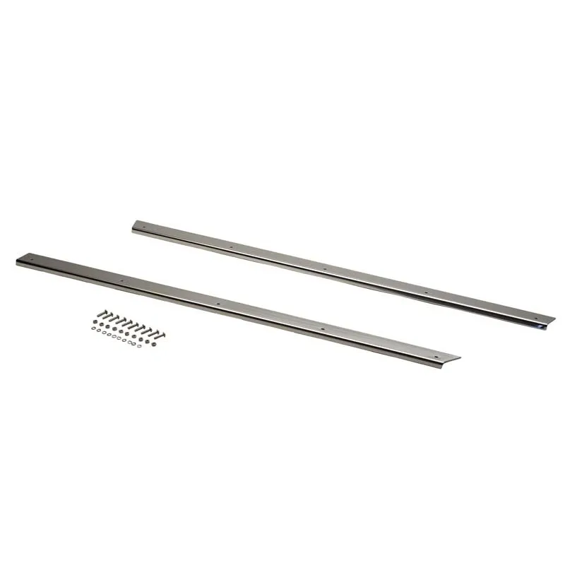 Kentrol 87-95 Jeep Wrangler YJ Rocker Guards Pair - Polished Silver Kentrol 87-95 Jeep Wrangler YJ Rocker Guards Pair - Polished Silver