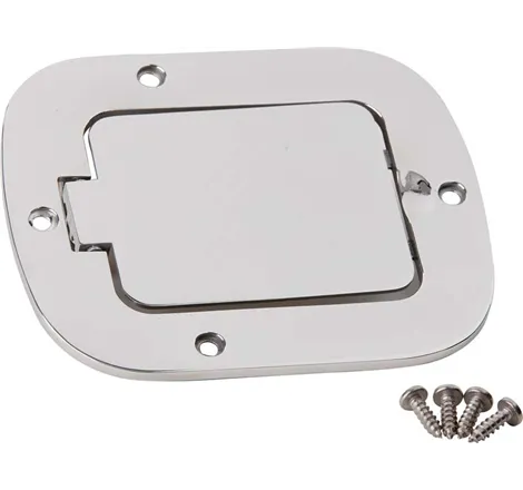 Kentrol 77-95 Jeep CJ/Wrangler YJ Billet Style Gas Hatch - Polished Silver