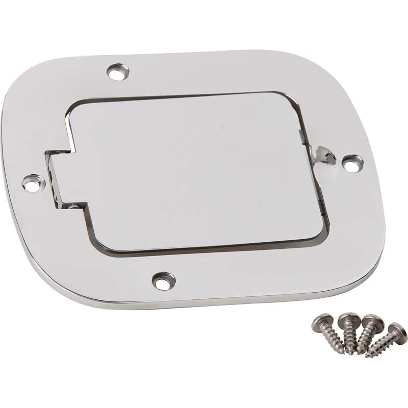 Kentrol 77-95 Jeep CJ/Wrangler YJ Billet Style Gas Hatch - Polished Silver Kentrol 77-95 Jeep CJ/Wrangler YJ Billet Style Gas Hatch - Polished Silver
