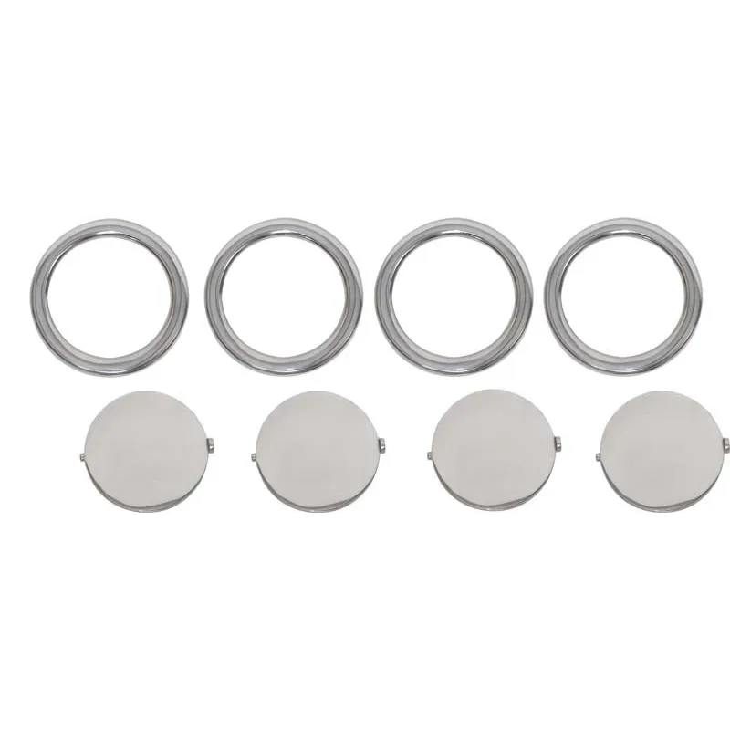 Kentrol 07-10 Jeep Wrangler JK Air Vent Assembly 8 Pieces - Polished Silver Kentrol 07-10 Jeep Wrangler JK Air Vent Assembly 8 Pieces - Polished Silver